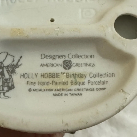 Vintage Holly Hobbie Birthday Collection 3 Hand Painted Bisque Porcelain Statue - Picture 7 of 9